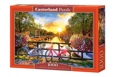 Пазли Picturesque Amsterdam With Bicycles 1000 дет. c-104536 c-104536-35546